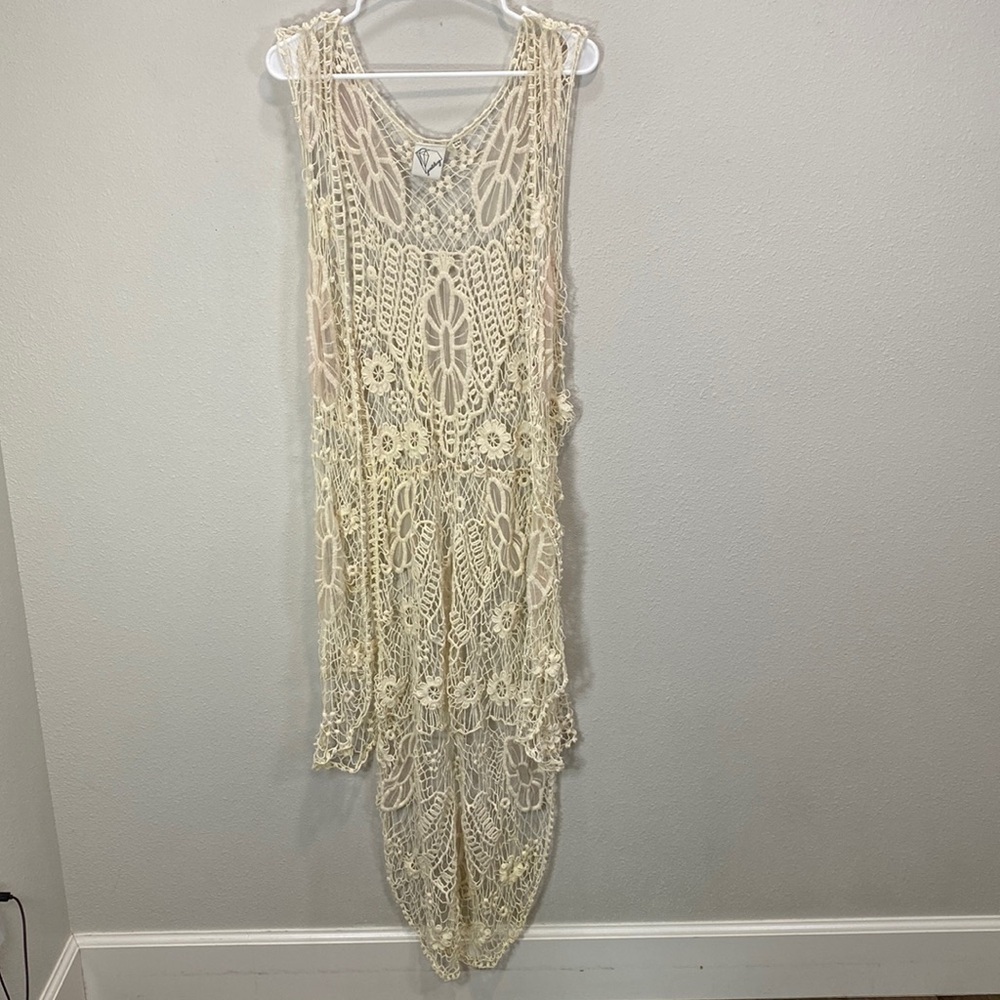 Janet Chung crochet lace cardigan shrug fairy
Western boho fairy festival rodeo